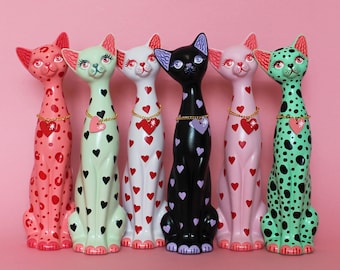 MADE TO ORDER Abstract Kitschy Cat Wall Hanging by Betty & The Lovecats