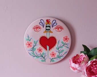 Heart and Dagger Wall Hanging by Betty & The Lovecats