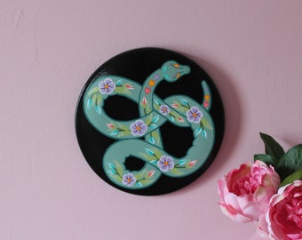 Floral Snake Wall Hanging by Betty & The Lovecats