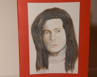 Vampir Gothic Grußkarte. Brad Pitt "Louis"
