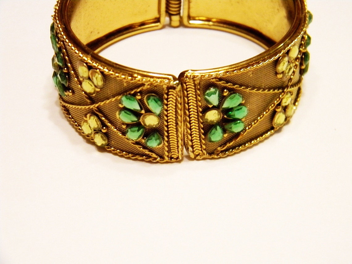 Vintage Bracelet Hinge Bangle Bracelet Etsy
