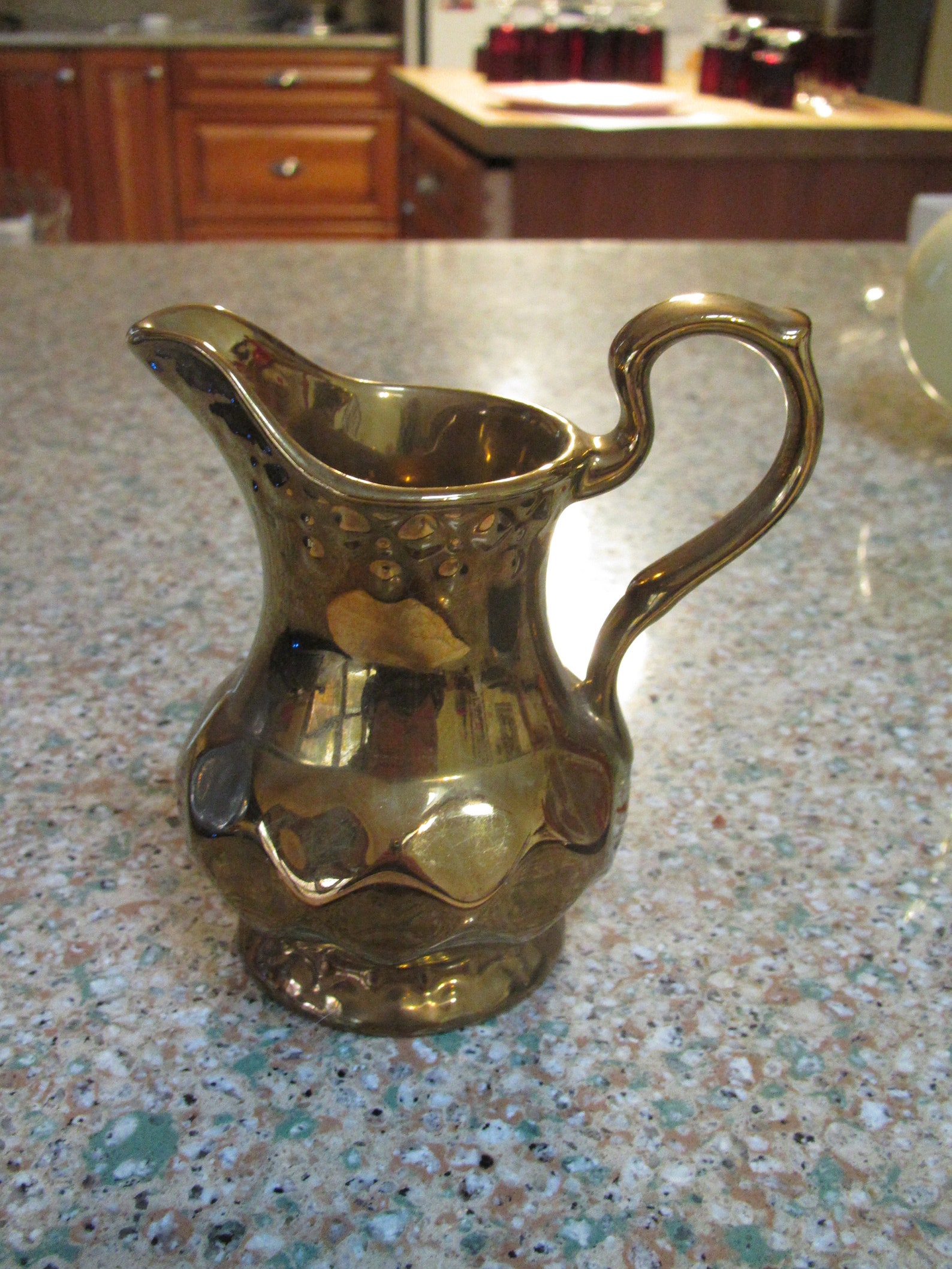 Vintage Wade Pottery 4 3/8 H gold handled creamer W Etsy