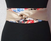 Obi belt for women 037, gold faux leather sash reversible women 39 s corset belt, woman Japanese belts wide