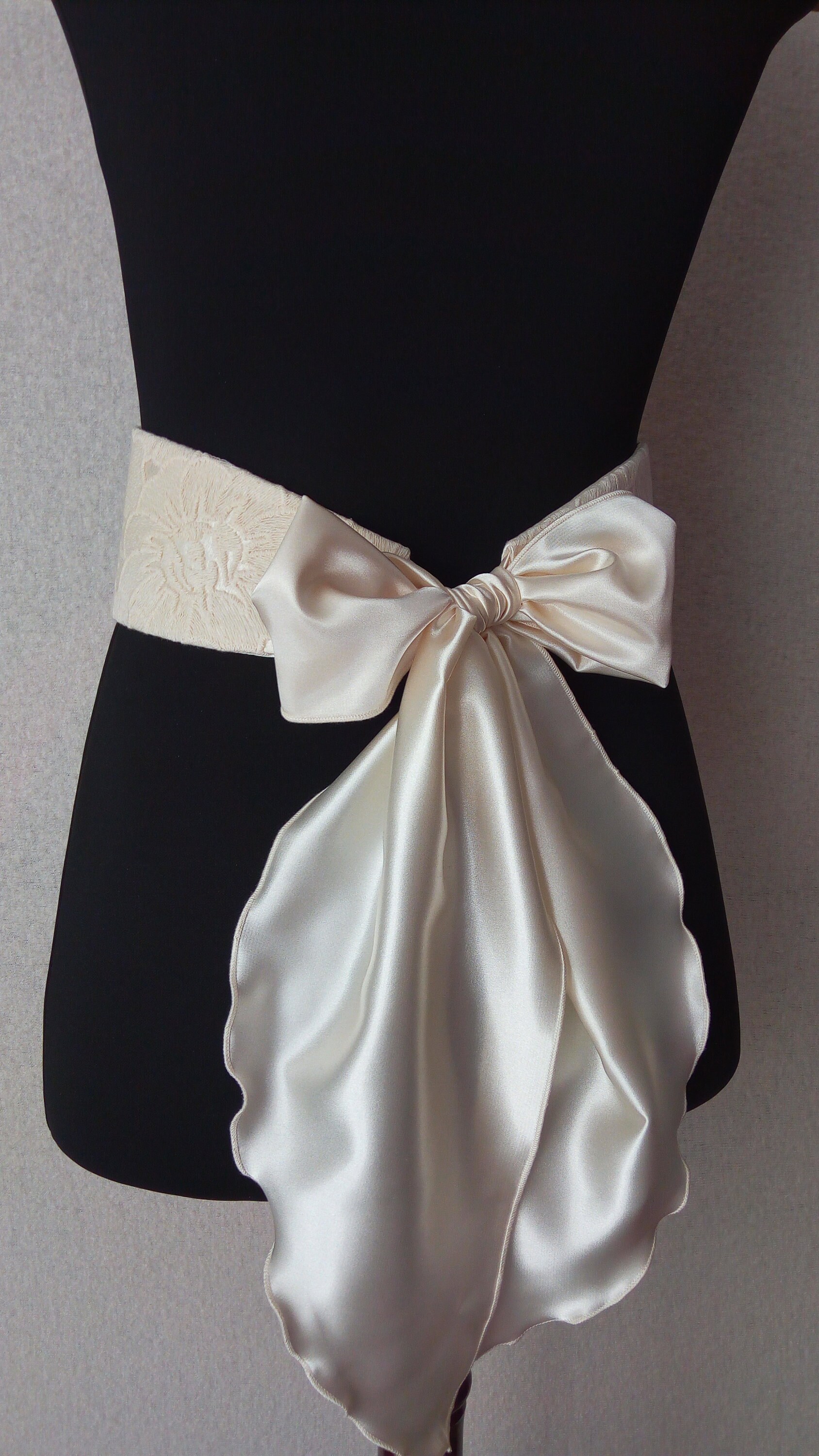 Women's belt with bow for wedding dress 003 sash bridal Etsy