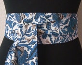 Sash blue denim Japanese belt for women 210, reversible corset belt, cotton women 39 s Obi belt wide