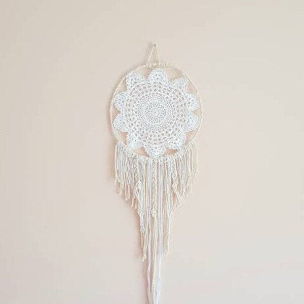 Handmade Lace Small Dream Catcher With Braided Detailing