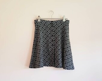 Vintage 60s Australian Made Button Down Fruit Floral Polka Dot Mini Skirt