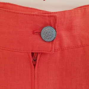 Vintage 80s 90s Designer Vertigo Paris Cropped Coral Jacket Skirt Set image 9
