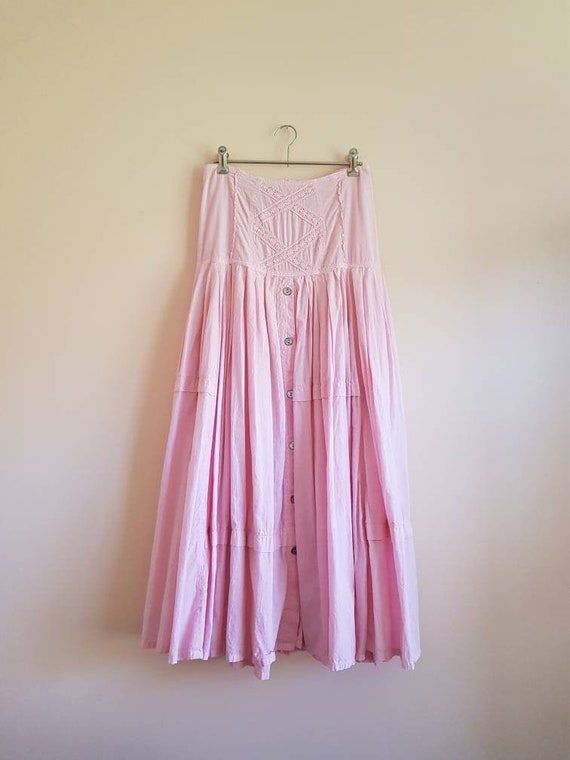 Vintage 50s Powder Pink Full Skirt
