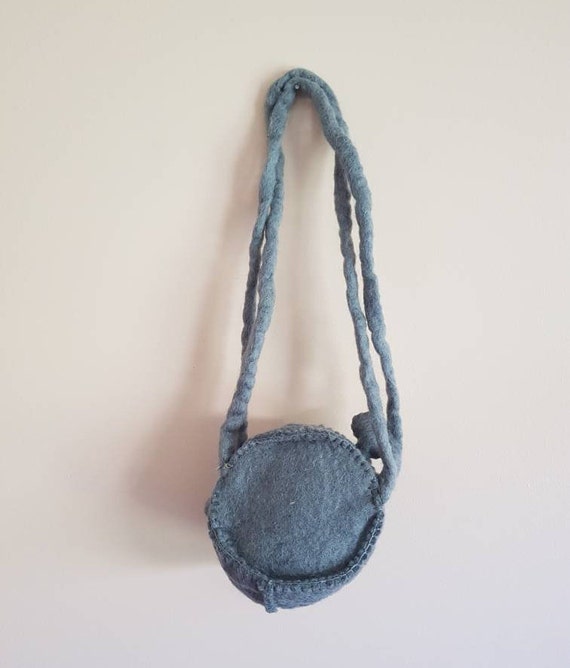 Wool Grey Mouse Children Novelty Hand Bag Purse - image 3