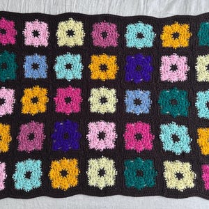 Handmade Crochet Rainbow Throw