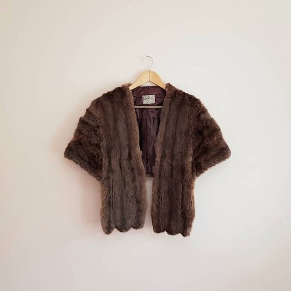 Vintage 30s Premier Furs Genuine Mink Fur Stole - image 1