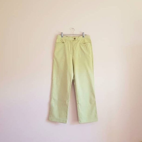 Vintage Laurel Jeans Yellow Lime Green Jeans