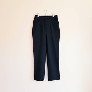 Vintage 80s 90s Black French Designer Kenzo Paris Wool Trousers
