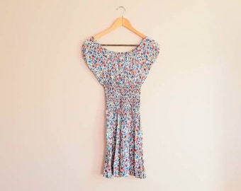 Vestido floral vintage anos 90 Y2K