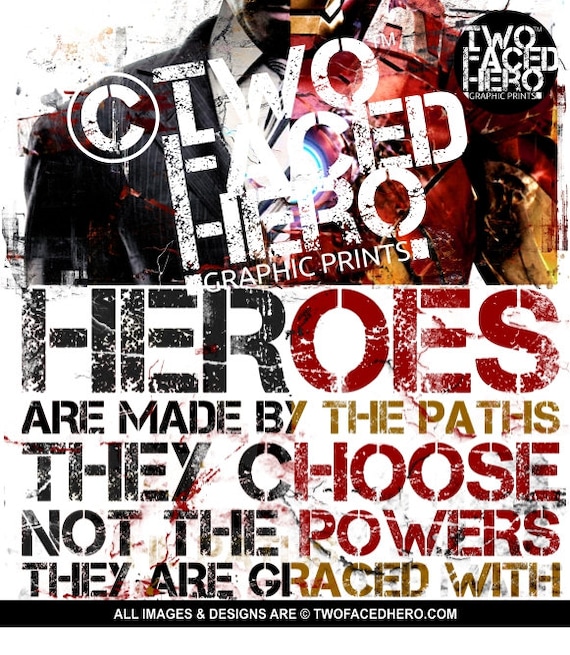 Iron Man Art Print Superhero Inspired Citation Avengers Etsy France