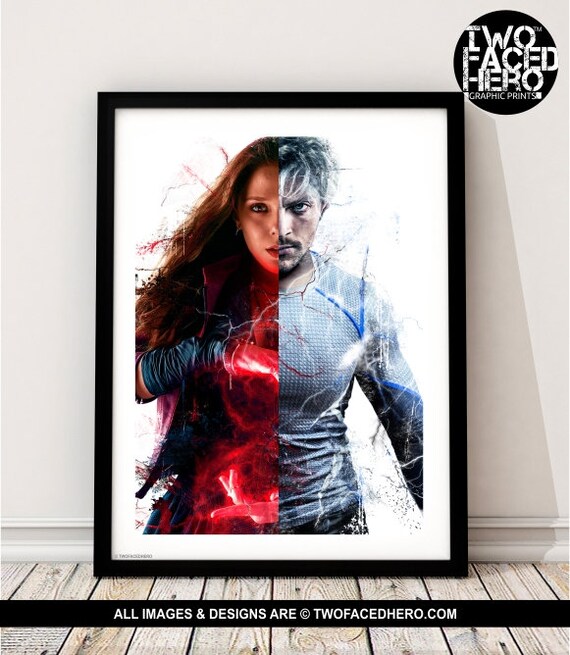 Wanda And Pietro Maximoff Art Print Scarlet Witch And Etsy