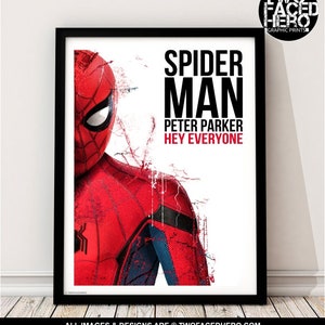 Spider Man Art Print Spiderman Marvel Inspired Peter Parker Etsy