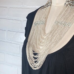 Stunning vintagebMulti layered ethnic inspired beaded necklace