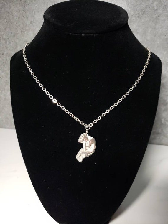 Artisan silver kokopelli (fertility deity) pendant