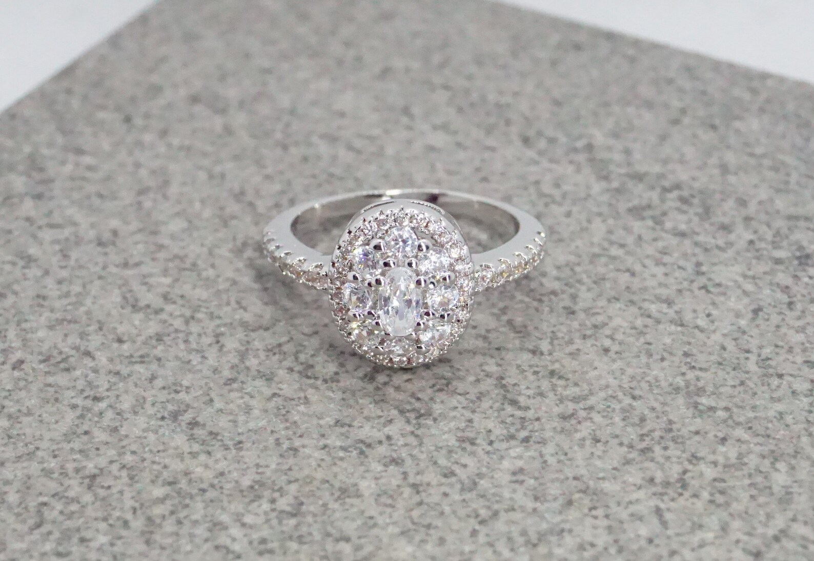 Oval Cut White Sapphire Engagement Ring Promise Ring Wedding Etsy