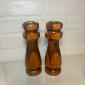 pair of unique vintage candlesticks holders