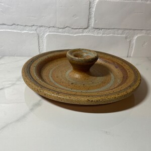Studio pottery candlestick holder
