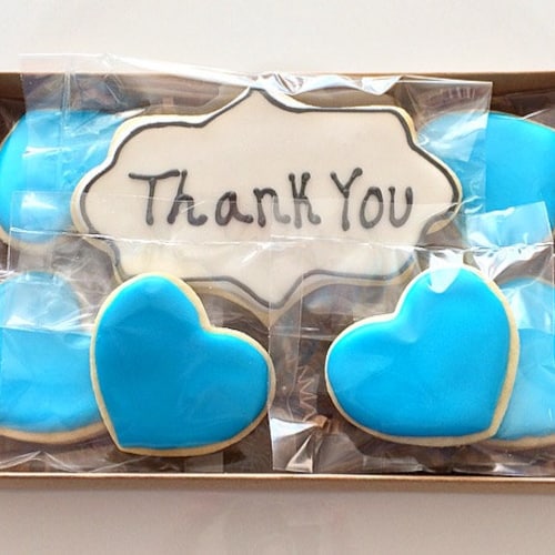 Thank You Cookie Gift Set Sugar Cookies Cookies Thank You Etsy