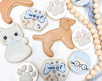 Puppy theme cookies. Dog theme birthday cookies 24 cookies