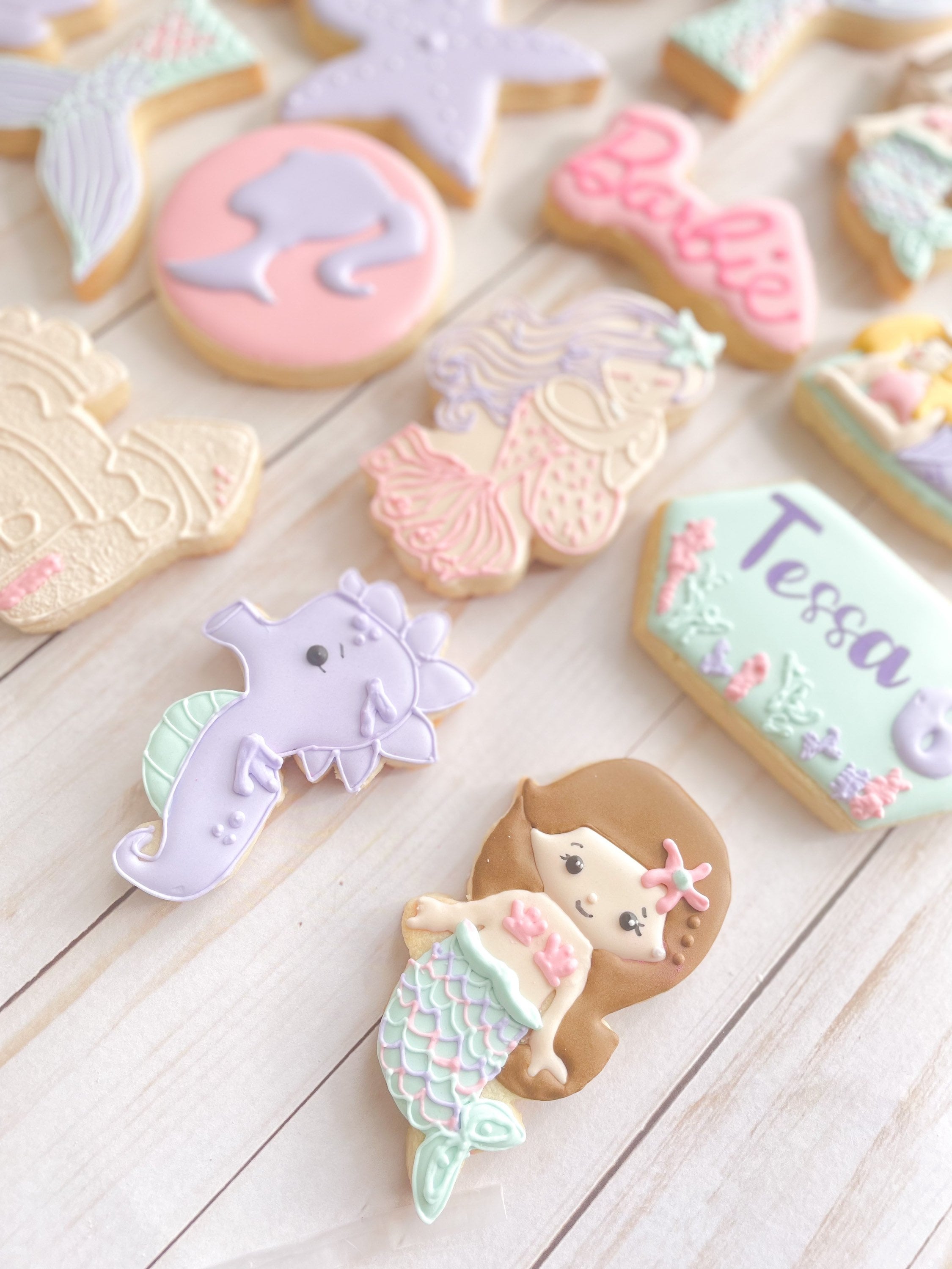 Under the sea mermaid doll inspired cookies 12