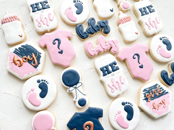 Gender Reveal Cookies Baby Shower Cookies Boy Or Girl Etsy De Gender Reveal Cookies Baby Shower Cookies Boy Or Girl Etsy De