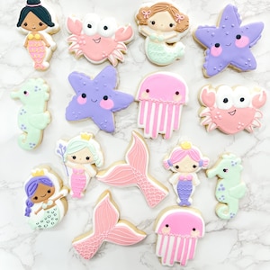 Mermaid under the sea cookies 24 cookies