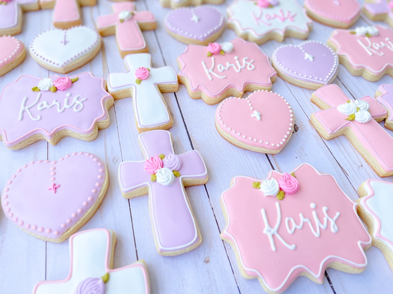 Baptism Cookies / Christening Cookies/ Cross Cookies / Baptism Etsy