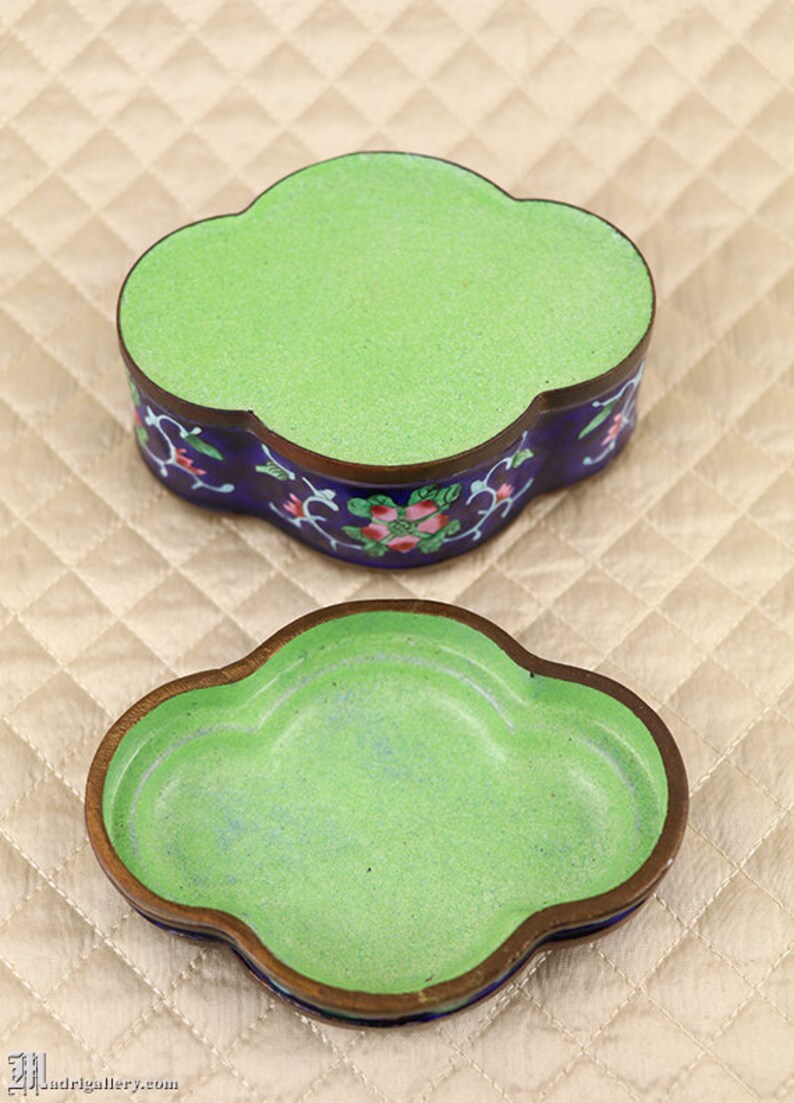 Antique Chinese Box Hand Painted Vitreous Enameled Porcelain Etsy