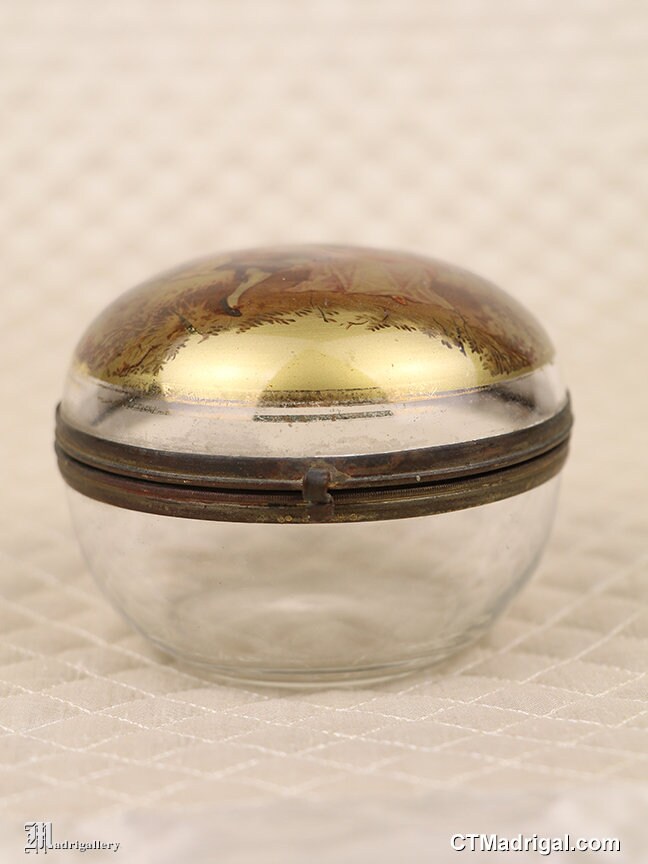 Antique Dresser Vanity Jar Box Glass Jewelry Trinket Gilt Etsy