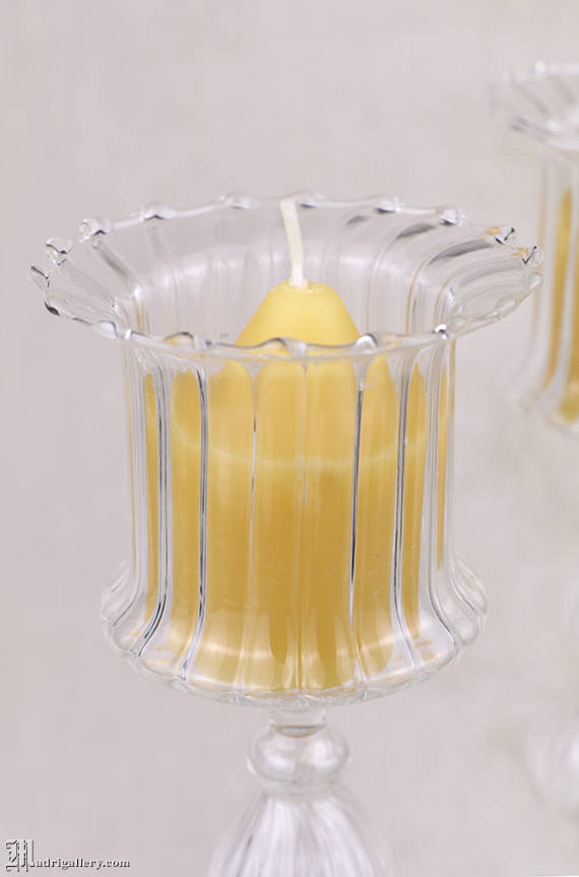 Victorian Glass Candlestick Pair, Antique Candle Sticks, Ornate Candle