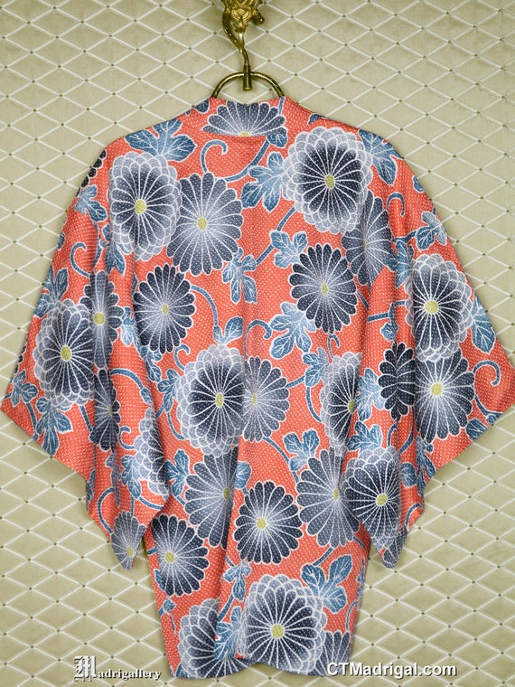 Vintage silk haori kimono jacket robe coat Japane… - image 7