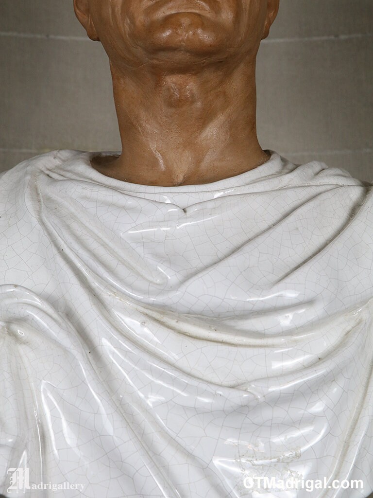 アンティークの胸像、新古典主義のローマの男性の彫刻19世紀の男性像