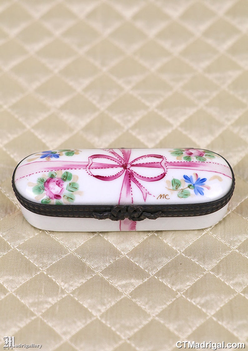 French Limoges Porcelain Jewelry Ring Casket Hand Painted Etsy
