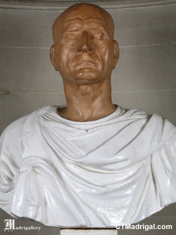 アンティークの胸像、新古典主義のローマの男性の彫刻19世紀の男性像