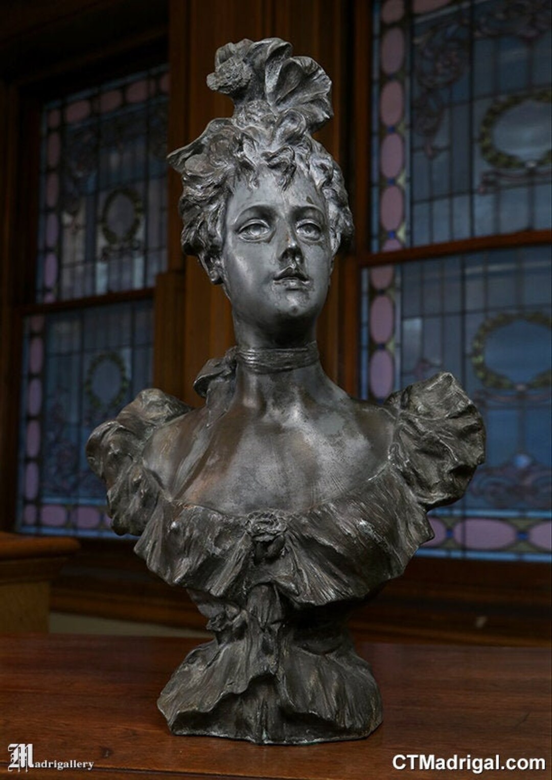 Antique Bust Spelter Metal Woman Statue Sculpture Classical Etsy Canada