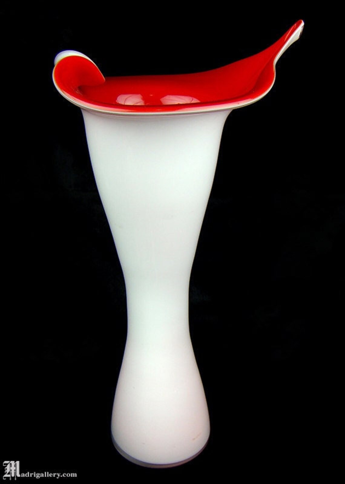 Red & White Stretch Glass Jack in the Pulpit Cased Glass Etsy
