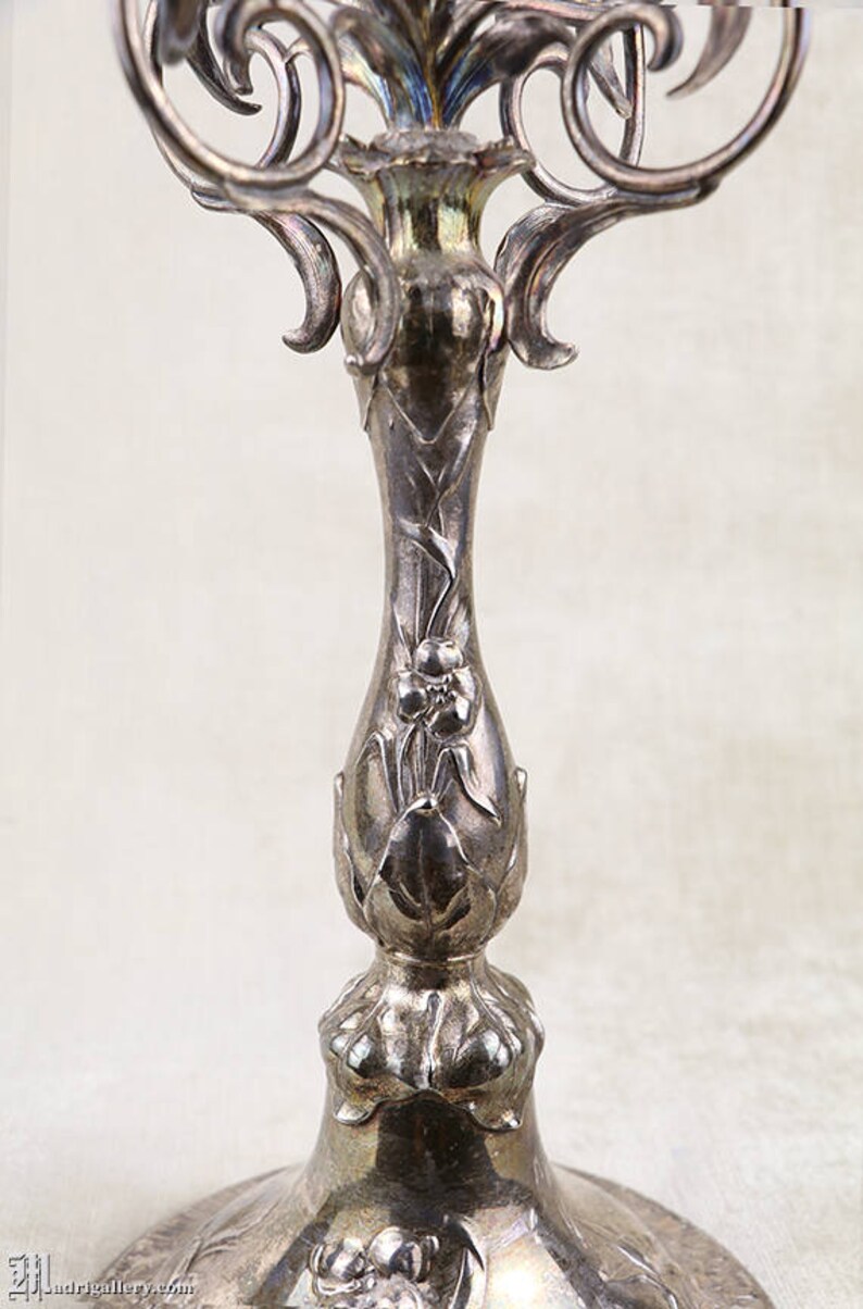 Antique art nouveau candelabra WMF silverplate silver plate | Etsy