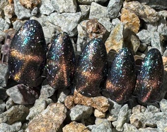 Space Galaxy Cats-eye Custom Gel Nail Set(14 Pieces) - Glue/Press on Nails