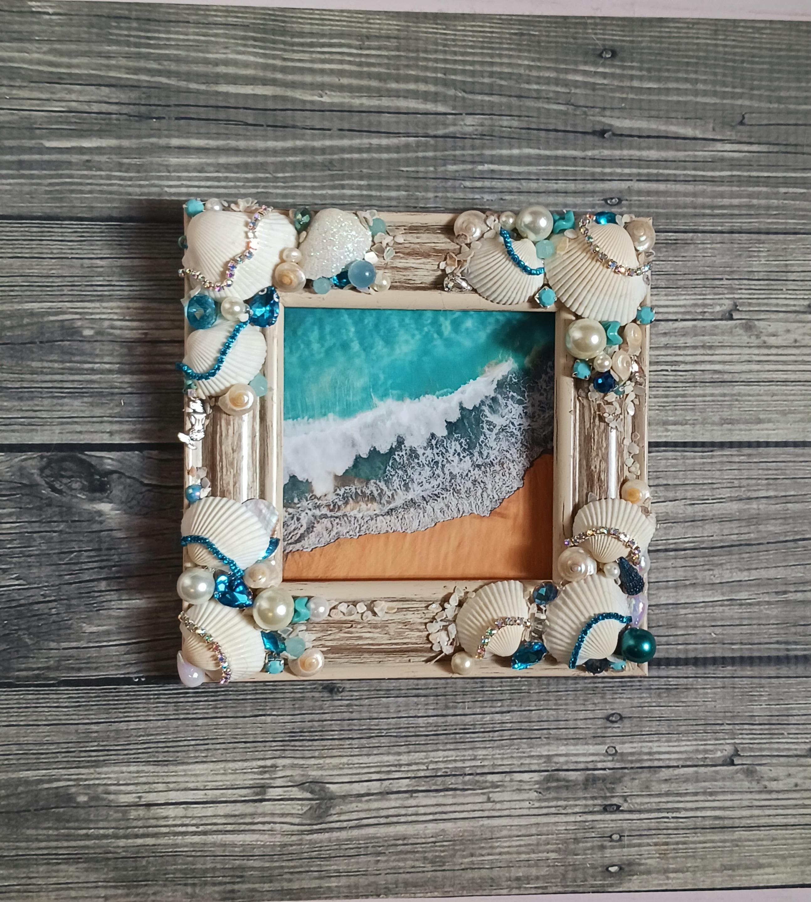 Blue 4x4 Picture Frame - Etsy