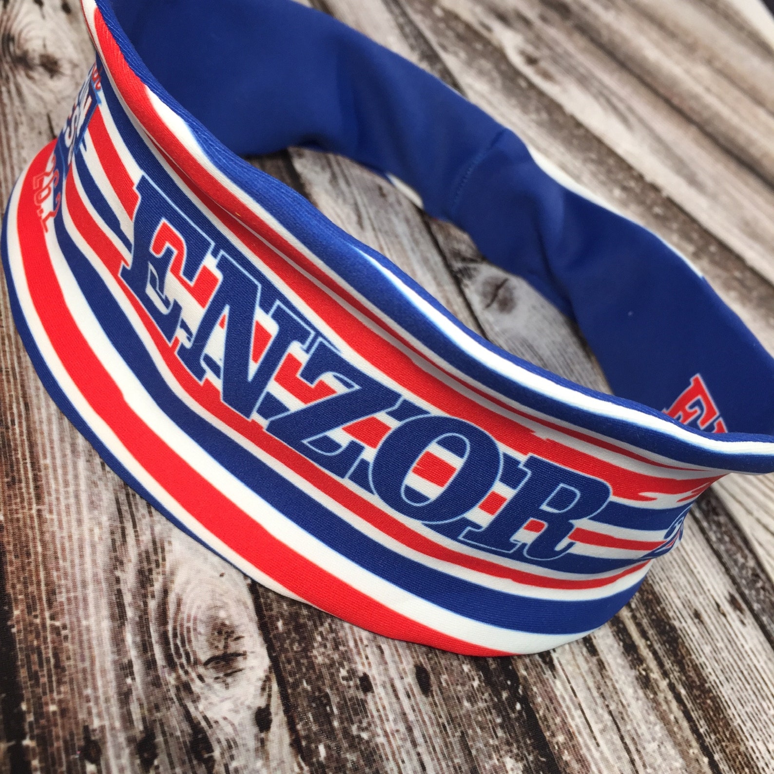 Reversible Custom Headband Red White Blue Headband Running Etsy