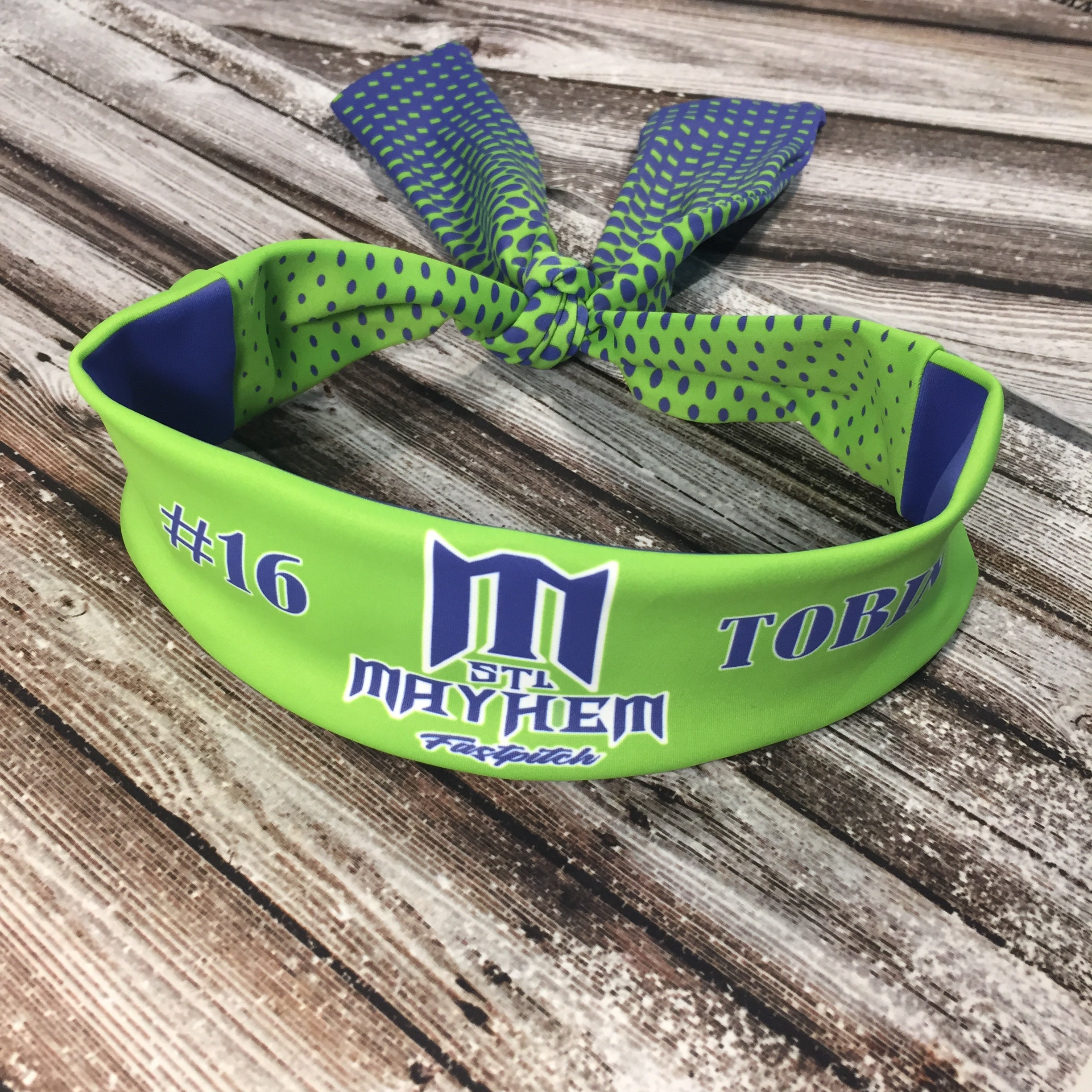 Purply Blue Lime Green Headband Custom Team Headband STL Etsy