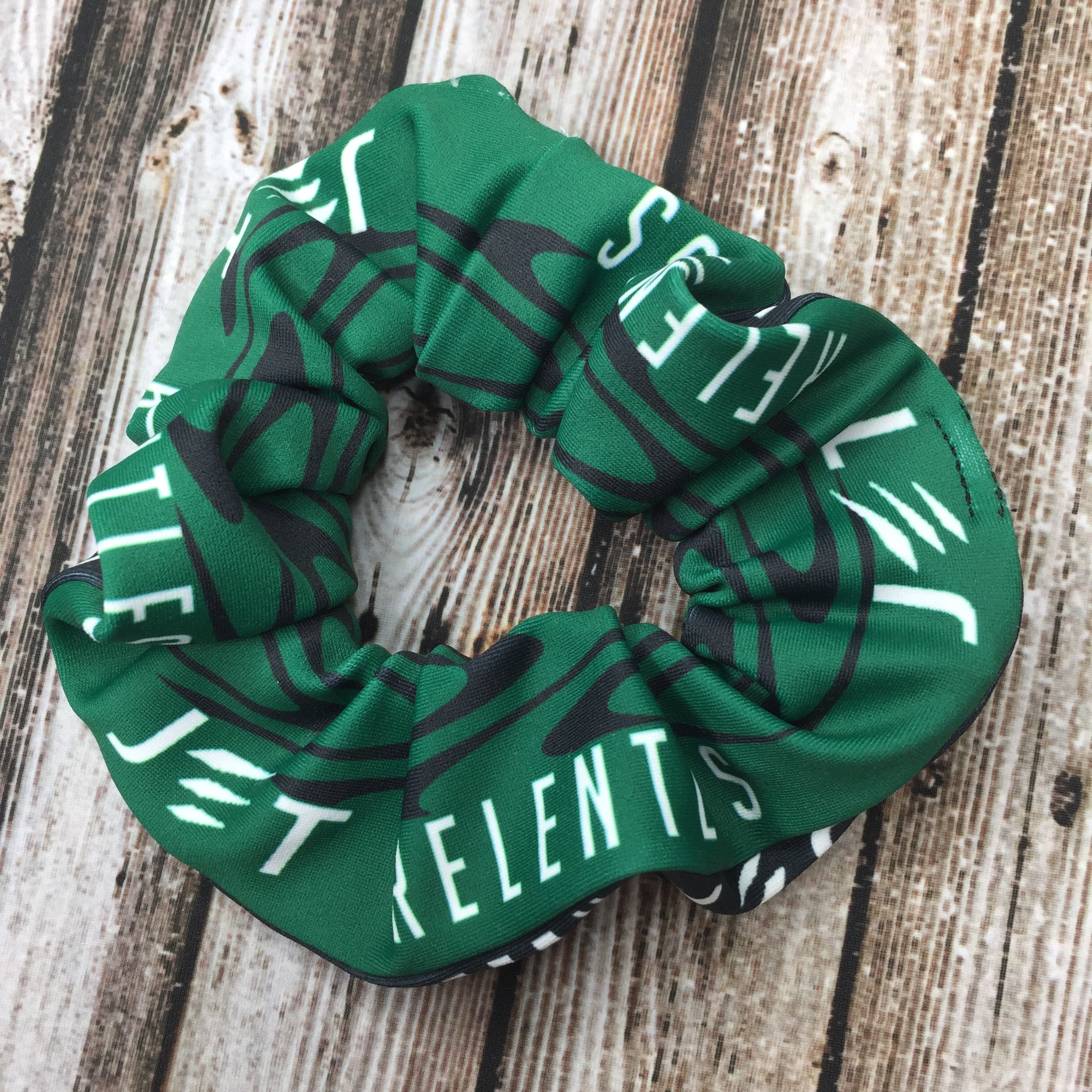 Dark Green and Black Hair Scrunchie Volleyball Scrunchies - Etsy