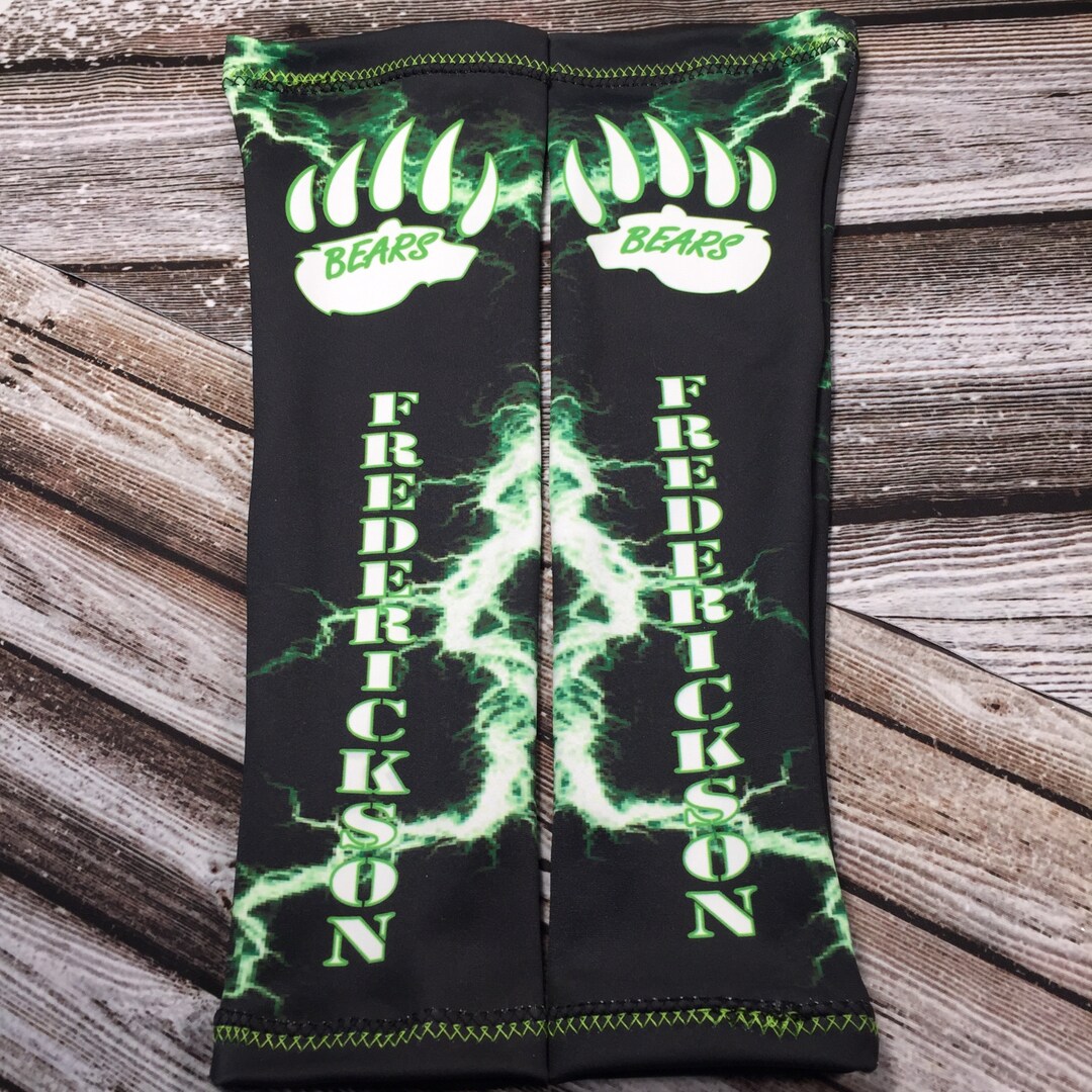 Lightning Arm Sleeve Green Black Arm Sleeve Personalize Etsy