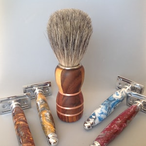 Väter Tag Geschenk Badger Pinsel, Rasierbürste silvertip, Rasierpinsel, Geschenke für ihn, kundenspezifische Bürste